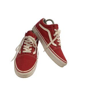 Vans Old Skool unisex size Men's 7 Women's 8.5 Red Canvas skate Sneakers shoes